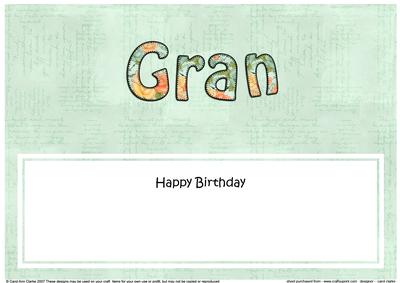 Birthday Gran Roses Matching Large Dl Insert