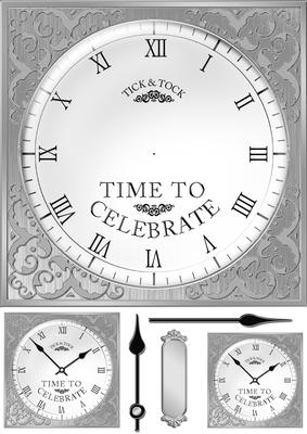 8 x 8 Time to Celebrate Clock Topper with 3D Decoupage Hands