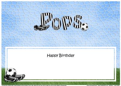 Birthday Pops Football Large Dl Matching Insert
