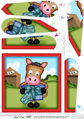 Gi Gi the Horse's Present Fan Pyramage Topper
