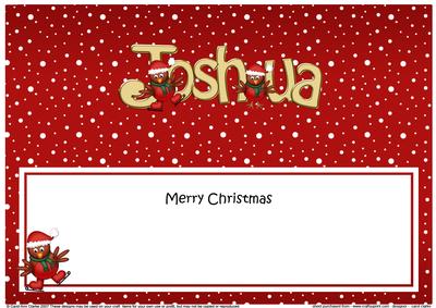 Merry Christmas Joshua Robins Matching Large Dl Insert
