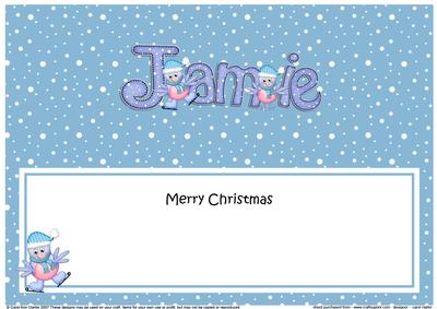 Merry Christmas Jamie Robins Matching Large Dl Insert