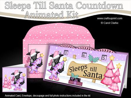 3D Xmas Scottie Dog's Tree Sleeps Till Santa Countdown Card