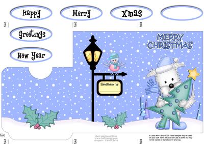 Christmas Jock Westie Dog Xmas Tree Lottery Wallet Card