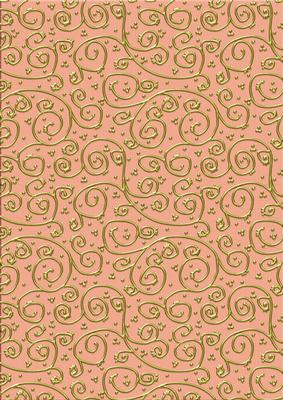 Summer Mists 'gold/orange Metallic Swirls' Backing Paper