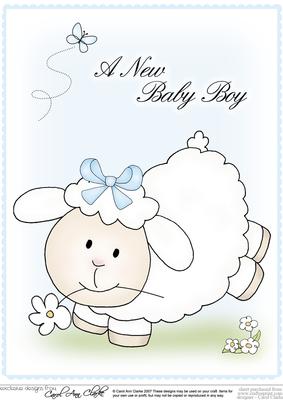 A4 Little Lamb - New Baby Boy