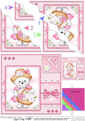 Teddy Tess's Bonnet Wavy Corner Side Stacker Topper