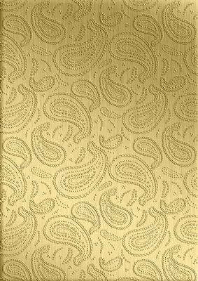 'gold Metallic Paisley Embossed' Backing Paper