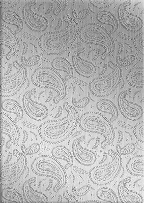 'silver Metallic Paisley Embossed' Backing Paper