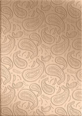 'copper Metallic Paisley Embossed' Backing Paper