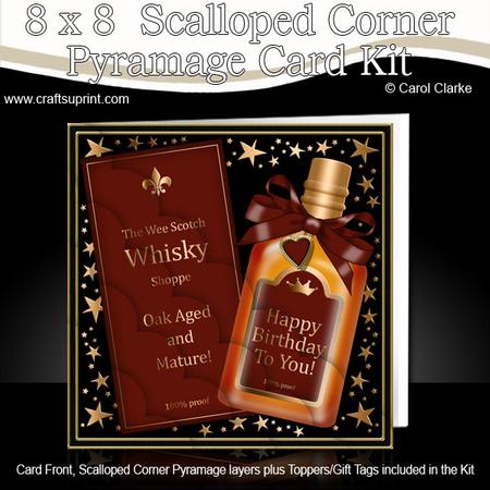 8 x 8 Birthday Whisky Scalloped Corner Kit