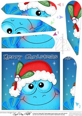 Xmas Freddy Frog Fun Novelty Fan Pyramage Topper