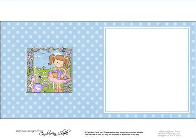 Girlz Liz's Flower Basket Matching Insert Square Landscape