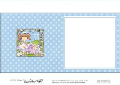 Girlz Liz's Flower Barrow Matching Insert Square Landscape