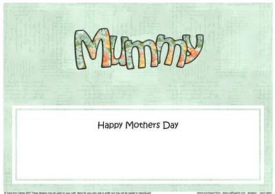 Mothers Day Mummy Roses Matching Large Dl Insert