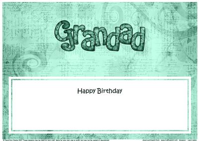 Birthday Grandad Clocks Matching Large Dl Insert