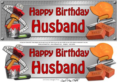 Large Dl Birthday Husband Handyman Tools 3D Decoupage