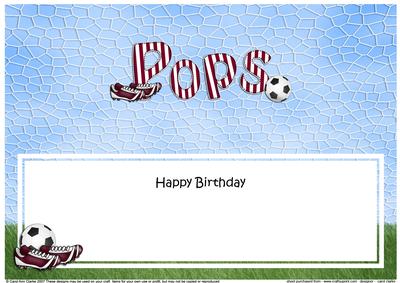 Birthday Pops Football Large Dl Matching Insert