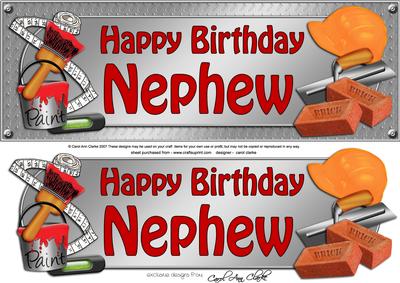 Large Dl Birthday Nephew Handyman Tools 3D Decoupage