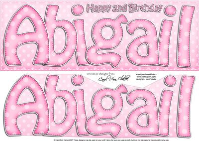Large Dl 2nd Birthday Abigail Pink Dots Card & 3D Decoupage