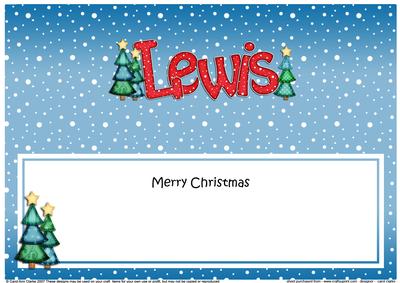 Merry Christmas Lewis Xmas Trees Matching Large Dl Insert