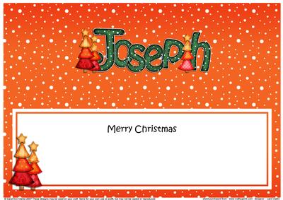 Merry Christmas Lewis Xmas Trees Matching Large Dl Insert