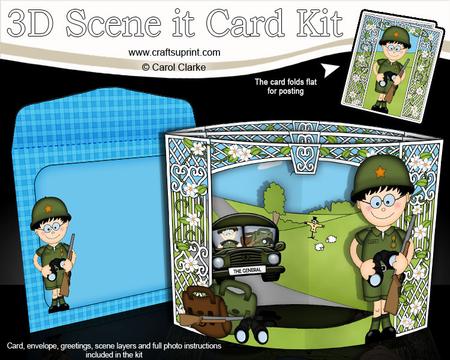 3D Boyz Army General Gazza Scene It Card Kit
