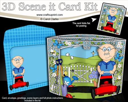 3D Bert Loves Gardening Scene It Card Kit