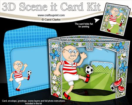 3D Bert Plays Football Scene It Card Kit