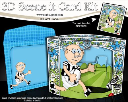 3D Bert Plays Rugby Scene It Card Kit