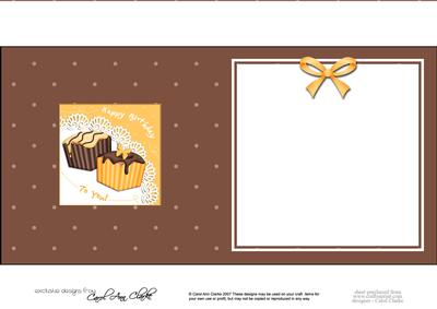Fondant Fancies Birthday Cakes Matching Square Insert