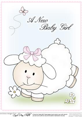 A4 Little Lamb - New Baby Girl