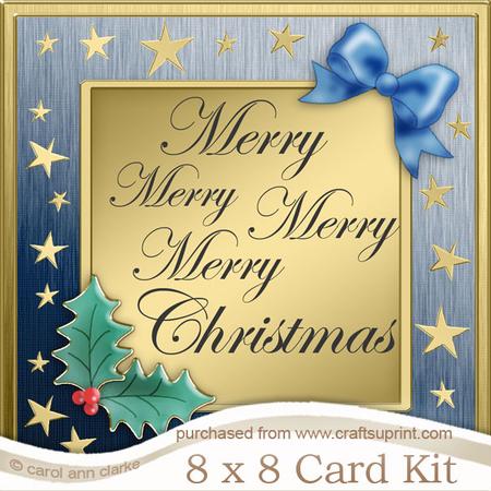 8 x 8 Elegant Christmas Greetings Kit with 3D Decoupage