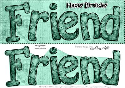 Large Dl Birthday Friend Clocks 3D Decoupage