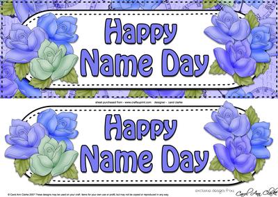 Large Dl Name Day Roses Card & 3D Decoupage