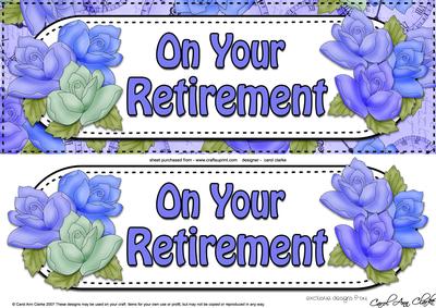 Large Dl Retirement Roses Card & 3D Decoupage