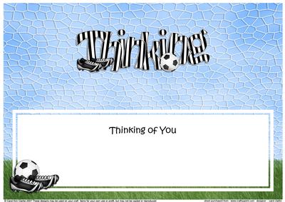 Thinking of You Football Matching Large Dl Insert