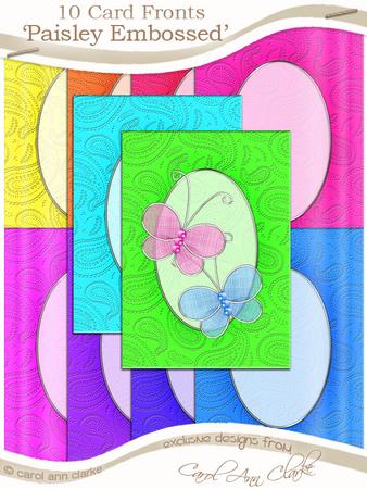 'paisley Embossed' Tooti Frooti Card Fronts Kit