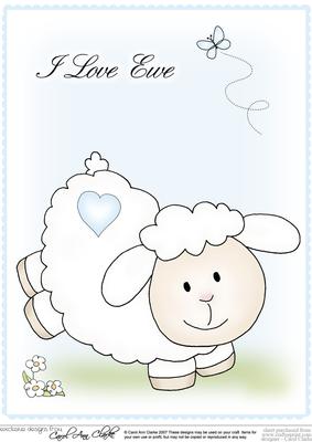 A4 Little Lamb - I Love Ewe
