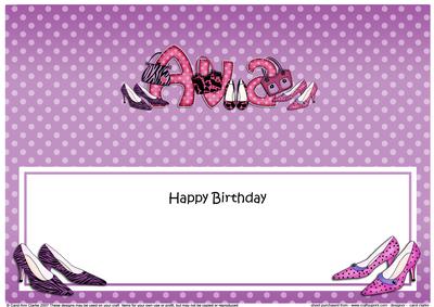 Birthday Ava Shoes & Handbags Matching Large Dl Insert
