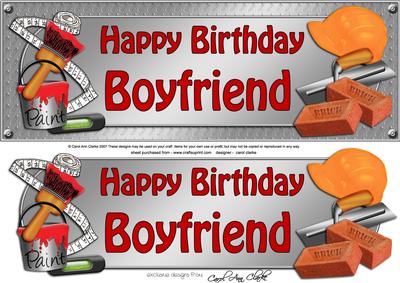 Large Dl Birthday Boyfriend Handyman Tools 3D Decoupage