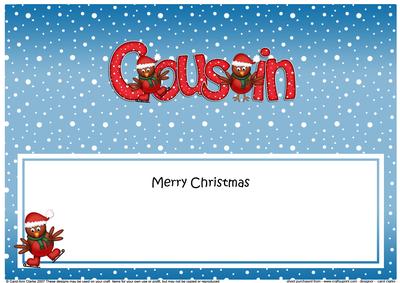 Christmas Cousin Penguin Matching Large Dl Insert
