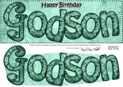 Large Dl Birthday Godson Clocks 3D Decoupage