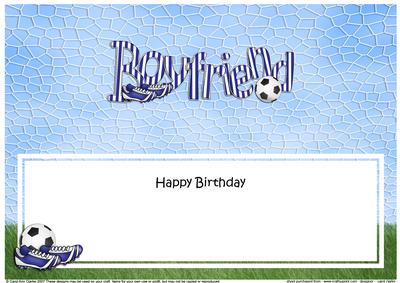 Birthday Boyfriend Football Matching Large Dl Insert