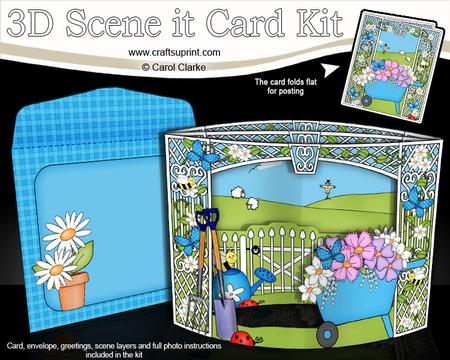3D Gardening Scene It Card Kit