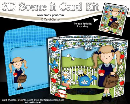 3D Girlz Schoolgirl Kaz Scene It Card Kit