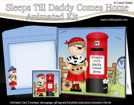 Boyz Joze 3D Sleeps Till Daddy Comes Home Countdown Card