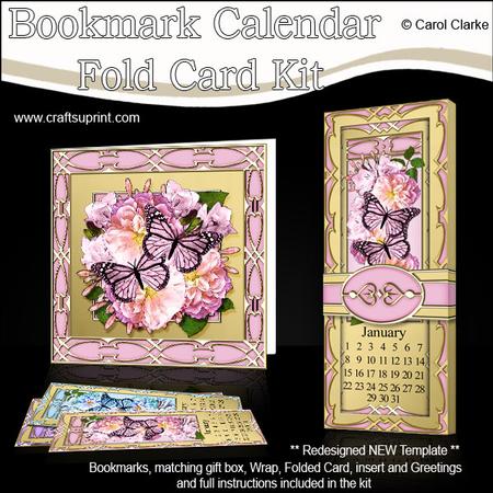 Butterfly Bouquet Bookmark Calendar Fold Card Kit