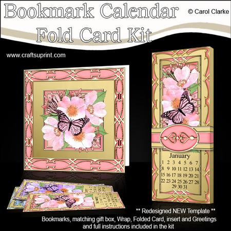 Butterfly Bouquet Bookmark Calendar Fold Card Kit