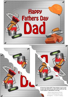 5x7 Handyman Tools Fathers Day Dad Scallop Corner
